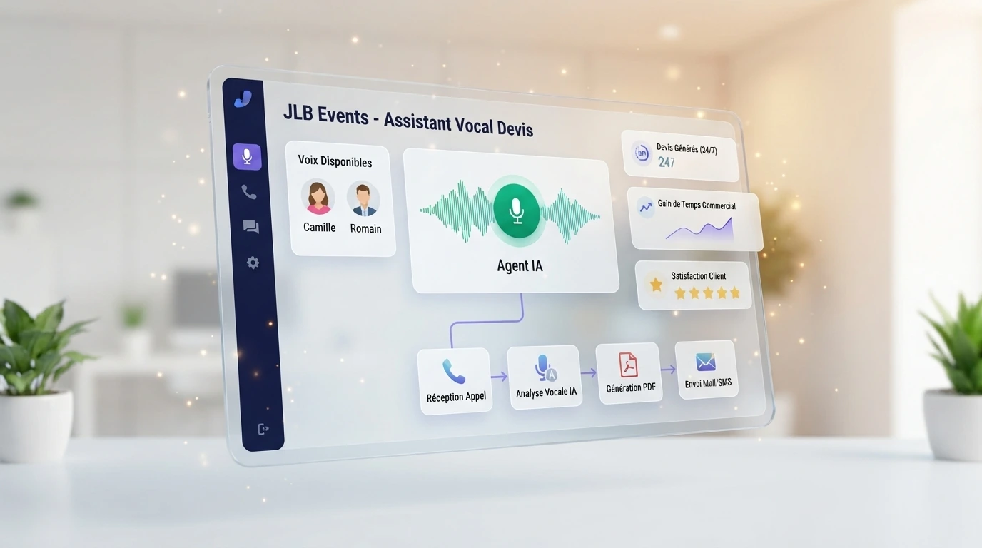 Agent Voice Bot Magnolia — devis vocal 24/7 pour agence évènementielle